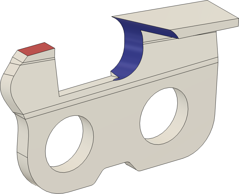 Orthogonal view of cutter
